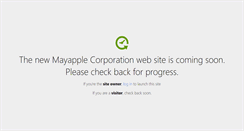 Desktop Screenshot of mayapplecorp.com